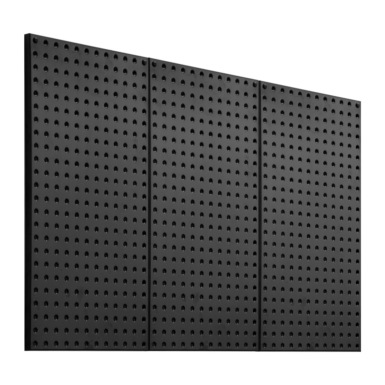 Black Metal Pegboard Panels with Volcanic Holes, 132 lbs Load